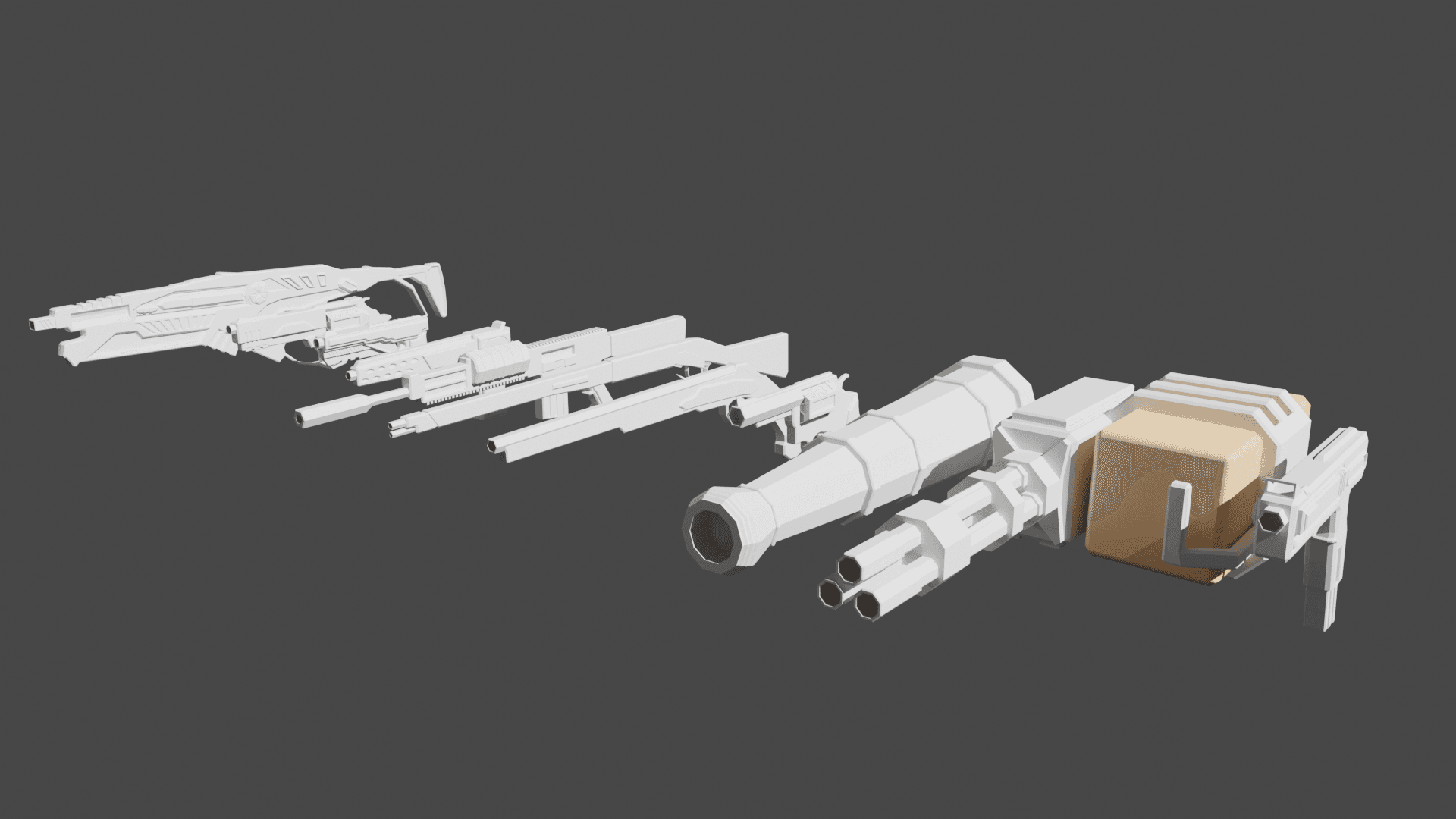 Low Poly Guns Image