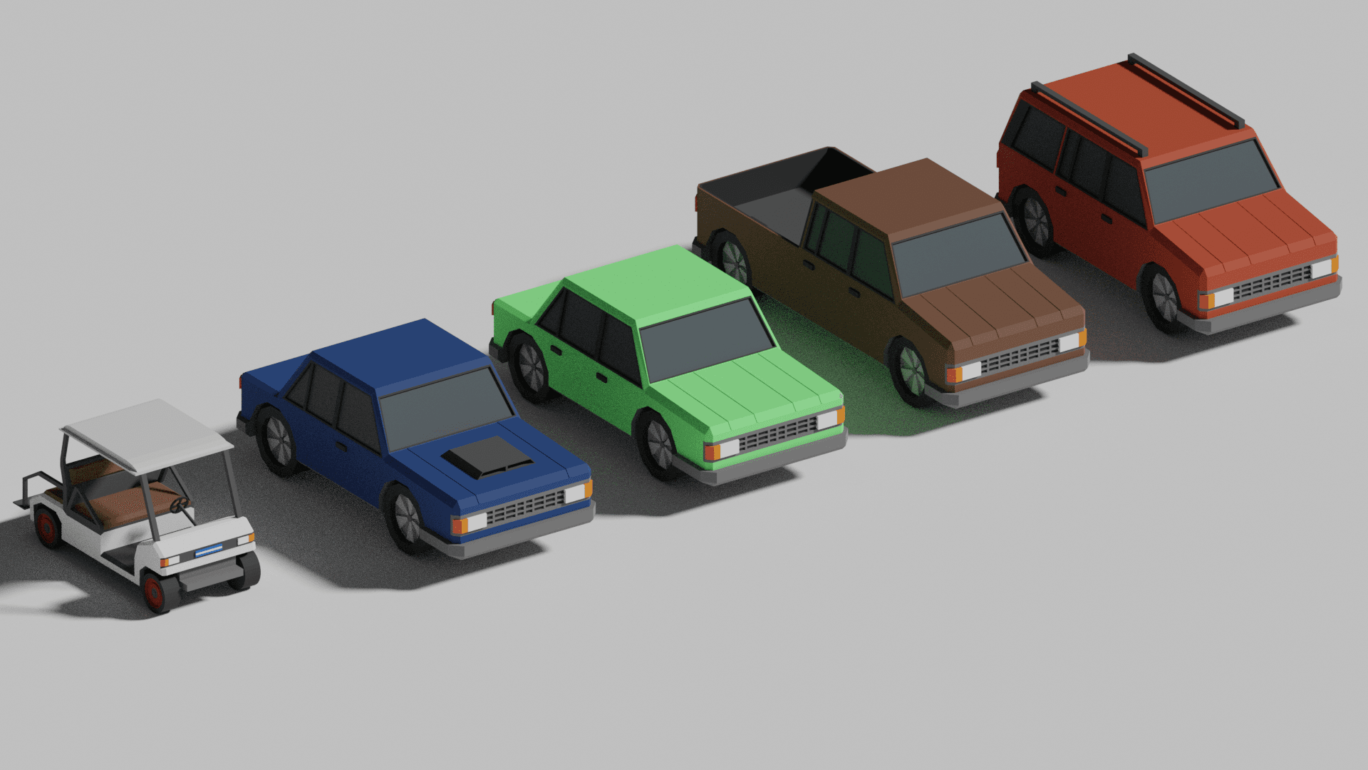 Low Poly Vehicles Image